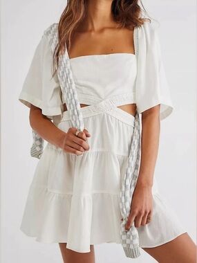 Free People cutout gauzy dress